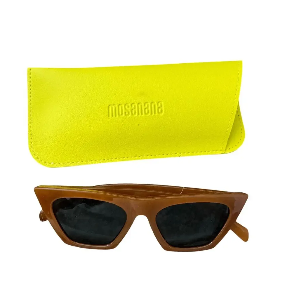 Mosanana Orange Square cat eye sunglasses
